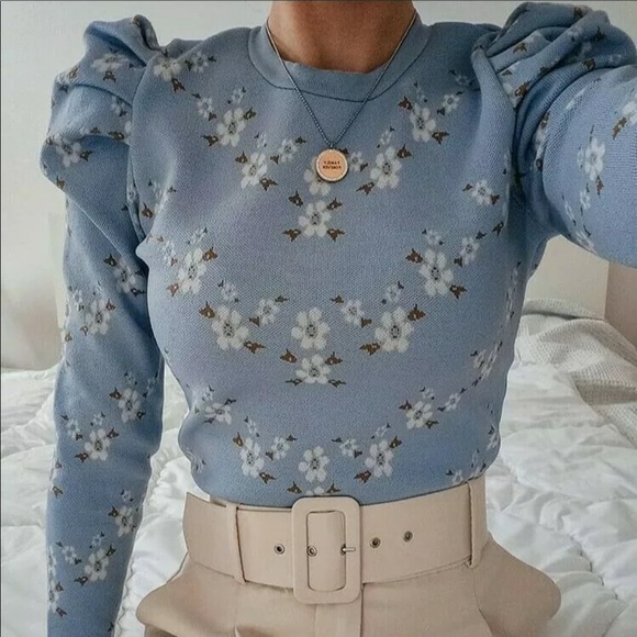 Zara floral knit sweater - Picture 6 of 13